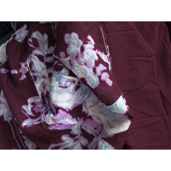 NWT $128 FREE PEOPLE Sully Mini Dress Floral Raisin Combo S - Picture 13 of 14